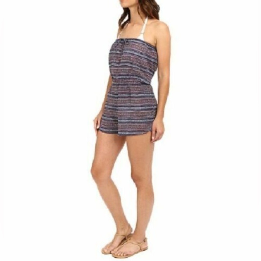 Volcom Short Strapless Romper Strap Geomtric Desi… - image 2